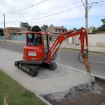 Mini Escavadeira 3600 kg (Diesel) em Operação