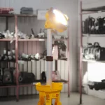 Torre de Iluminação Portátil Bateria em Operação